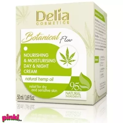 Delia delia botanical flow hidratáló, tápláló nappali és éjszakai arckrém kenderolajjal 50ml
