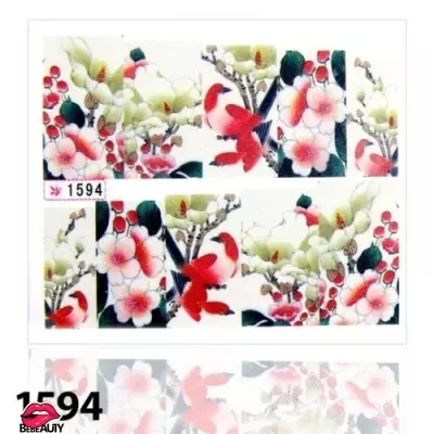 Géllakk körömmatrica - 1594 virág
