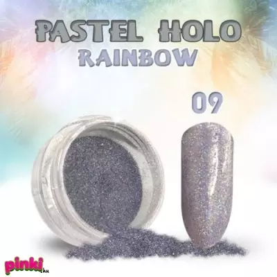 Géllakk Pastel Holo Rainbow Körömdíszítő csillámpor #09