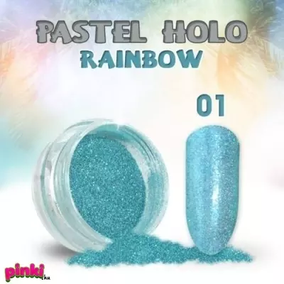 Géllakk Pastel Holo Rainbow körömKörömdíszítő csillám por #01