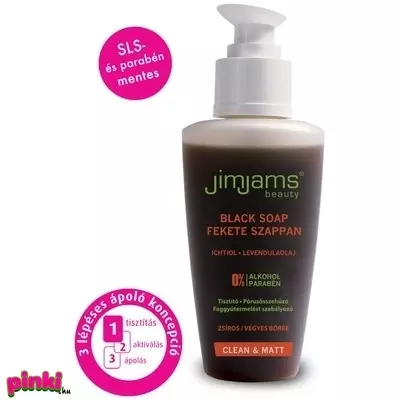 JimJams Beauty CLEAN & MATT Fekete szappan 125 ml