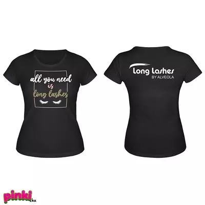 Long Lashes 'All you need' póló fekete - XL
