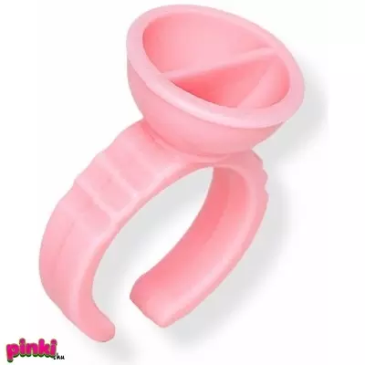 Long Lashes Osztott Ragasztótartó Gyűrű - Rózsaszín (10Db)