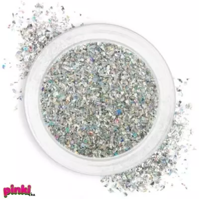 NiiZA Metal flakes #2 Unicorn silver csillogó körömdíszítő pehely
