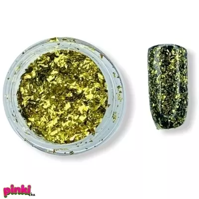 NiiZA Metal flakes #3 Gold csillogó körömdíszítő pehely