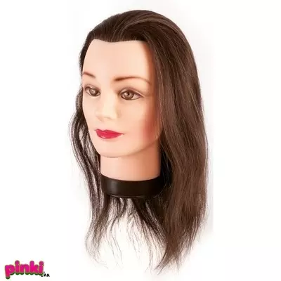 Stella Fodrász modellezőfej tartóval 40cm eredeti haj 1 db