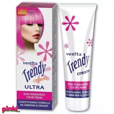 Venita hajszínező krém trendy kondicionáló formulával 75ml 30-édes pink