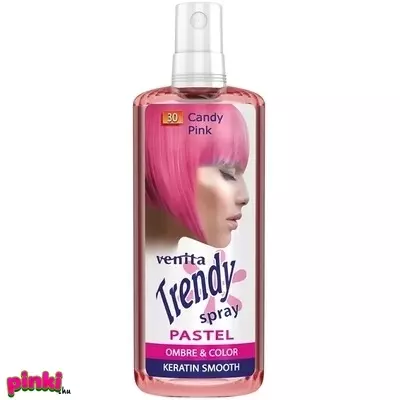 Venita Trendy Hajszínező spray 200ml- 30 Candy Pink