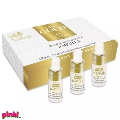 Golden Green nature 24k gold sejtműködést segítő bőrfiatalító ampulla 3x3ml