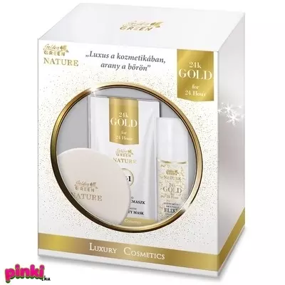 Golden green nature 24k gold szépségcsomag elixírrel szemkörnyék ápolóval és arany maszkkal