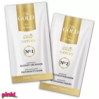 Golden Green nature 24k gold lehúzható alginát arcmaszk 10gr+24k gold kolloid akt. oldat 20ml