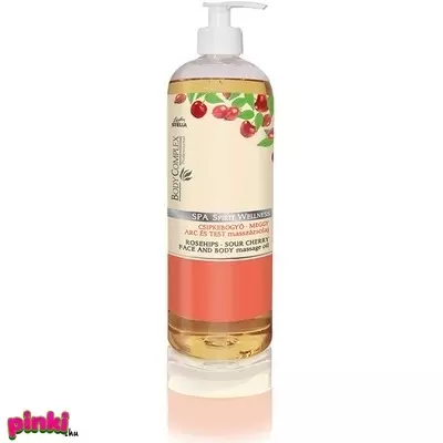 Lady Stella spa spirit wellnes csipkebógyó, meggy kötőszövet erősítő masszázsolaj 1000ml.