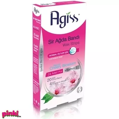 Stella Agiss Gyantacsíkok Testre Természetes Cseresznyevirág Kivonattal (Rózsaszín) 24 Db/csomag
