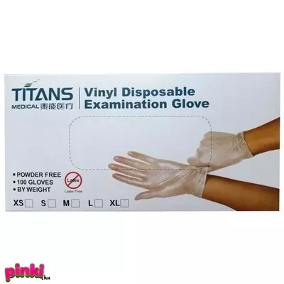 Stella Vinyl Púdermentes Kesztyű M 100 db/csomag