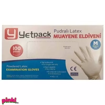 Stella latex kesztyű púderes m-es méret 100db