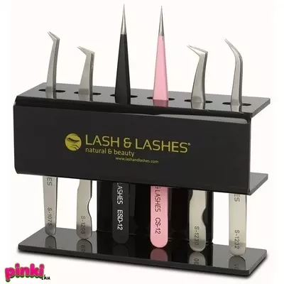 Lash And Lashes Pillás Csipesztartó Állvány Fekete