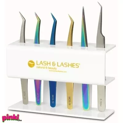 Lash And Lashes Pillás Csipesztartó Állvány Fehér