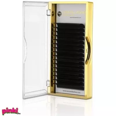 Lash And Lashes Luxury Black Prémium Duplázó és Volume Műszempilla One Size D Ív0,07 mm vastagság 13 mm