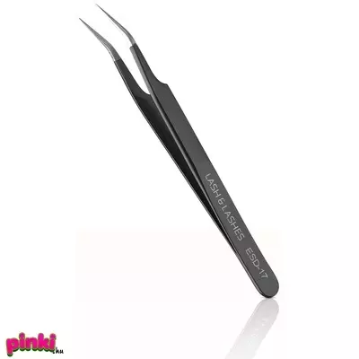 Lash And Lashes Enyhén Hajlított Szempillacsipesz Fekete Esd-17