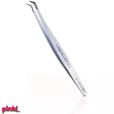 Lash And Lashes S-1075-Bd Rövid Tű-Orrú Volume Szempillacsipesz (Fehér)