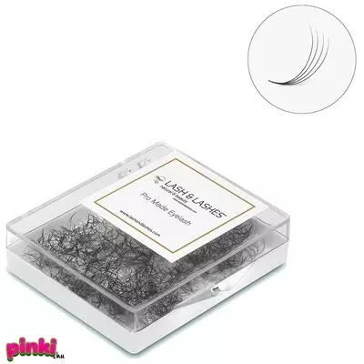 Lash And Lashes Pre-Made Dúsító Ömlesztett Szempilla Narrow 4D 13mm D-Ív 0,07mm 1000 Fan/Tálca