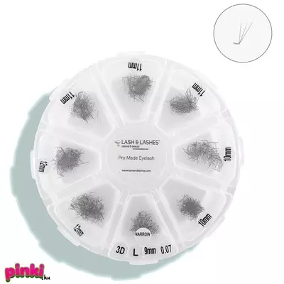 Lash And Lashes Pre-Made Dúsító Ömlesztett Szempilla Mix 3D 9-12mm L-ív 0,07 mm narrow 