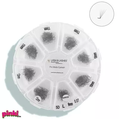 Lash And Lashes Pre-Made Dúsító Ömlesztett Szempilla Mix 5D 9-12mm L-ív 0,07 mm narrow
