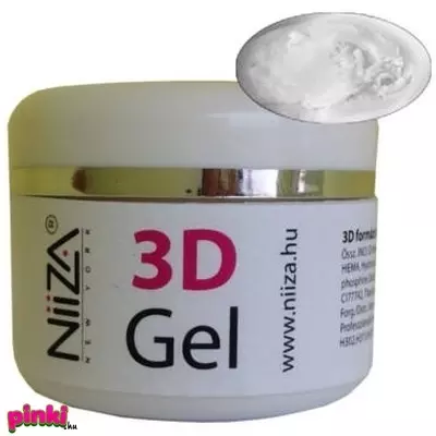 NiiZA 3D Plastiline formázó zselé körömre Fehér - 5g