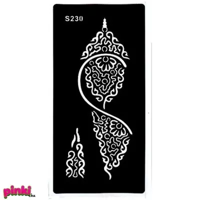 Géllakk Henna tetováló sablon #S230