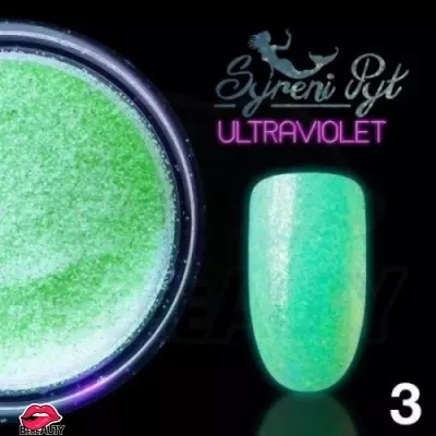 Géllakk Mermaid hatású UV neon Csillámpor Körömdísz - sellőpor 3.