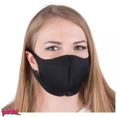 Doktormarket Szájvédő maszk mosható fekete - 1db S/M