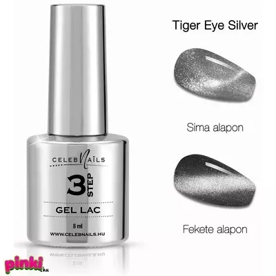 Celebnails Tiger-Eye Effekt Uv/Led Gél Lakk Diamond Silver 8ml