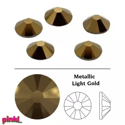 Celebnails Sw Crystal Strasszkő Metallic Light Gold (mlgld)Metallic-Light-Gold-mlgld 50-db Ss5