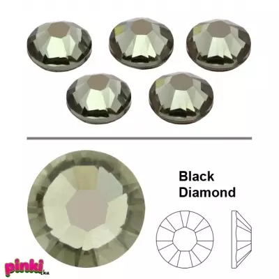 Celebnails Sw Crystal Strasszkő Black Diamond (215) Black-Diamond 50-db Ss5