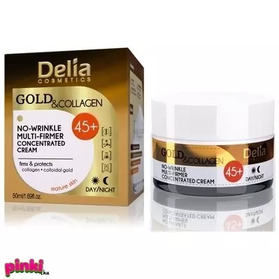 Delia delia gold & collagen ránctalanító,feszesítő krém 45+ 50ml