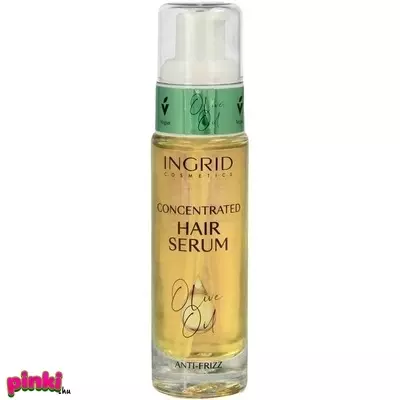 Ingrid Vegán hajvégápoló olaj olívaolajjal tartás nélküli, nehezen formázható hajra -hajszérum 30ml