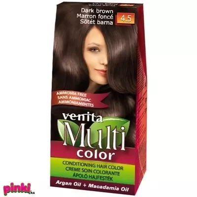 Venita hajfesték ammónia nélkül multi color-venita 4.5 sötétbarna