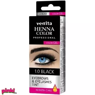 Venita henna color - zselés fekete szemöldök és szempilla festék - venita