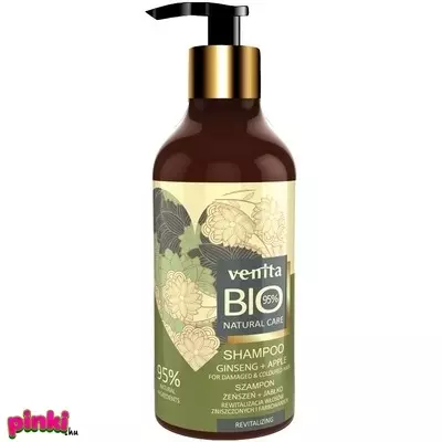 Venita bio hajsampon-95% natural shampoo 400 ml venita venita bio sampon ginzeng és alma kivonattal 400ml