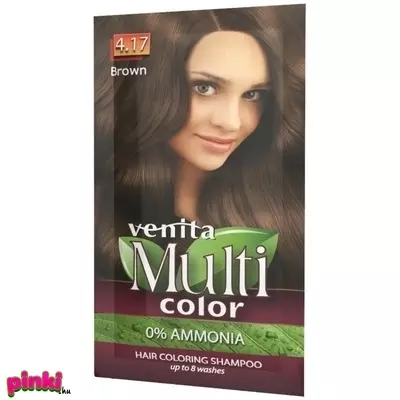 Venita Hajszínező Sampon Multi Color 40G - Venita 4.17 Barna