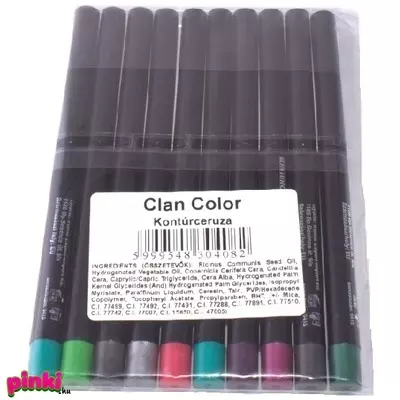 Clan color szemkontúr ceruza csavarós mix - clan color 1 csomag=10 db