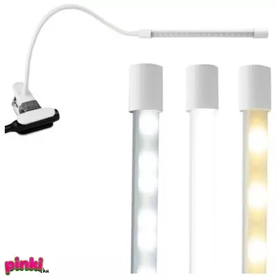 Asztali Mükörmös Lámpa Led Klips 4W Fehér