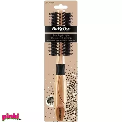 BaByliss Bükkfa körkefe 18 mm, vaddisznó sörtével