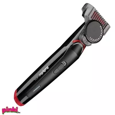BaByliss Beard Master vezetékes/vezeték nélküli szakállvágó, fekete-piros kivitel