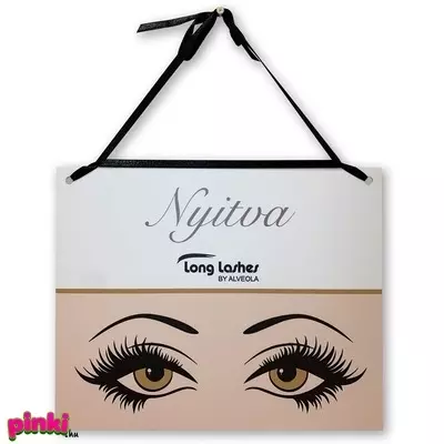 Long Lashes nyitva-zárva tartás tábla