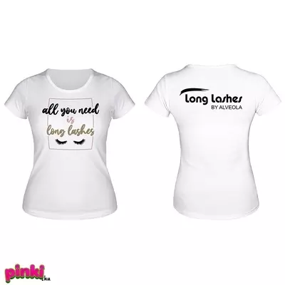 Long Lashes 'All you need' póló fehér -M