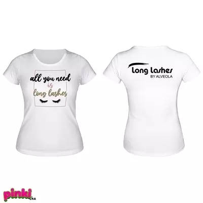 Long Lashes 'All you need' póló fehér - XL