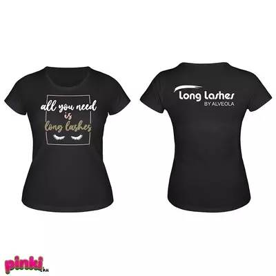 Long Lashes 'All you need' póló fekete -M