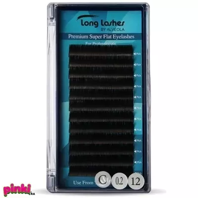 Long Lashes Premium Super Flat Műszempilla C / 0,2 - 12mm