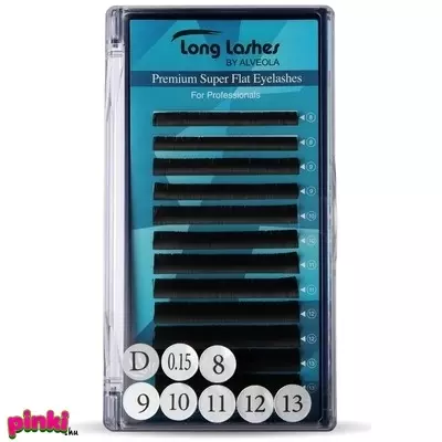 Long Lashes Premium Super Flat Műszempilla Mix D / 0,15 - 8-9-10-11-12-13mm